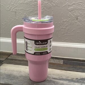 Reduce Pink Cold Tumbler with Handle